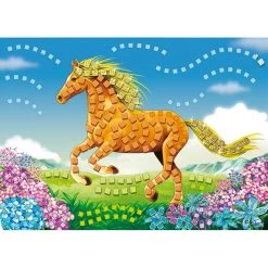 Besttoy - Glitzermosaik Bastelset - Pferd Rennend