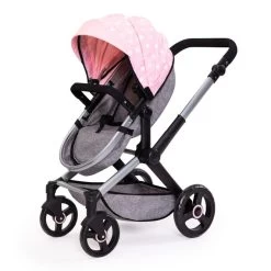Kombi Puppenwagen Xeo - Rosa-Grau -Zapf Creation Store 242138 4003336170306 ulba puppenwagen xeo rosa 02