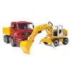 BRUDER 2751 MAN TGA Kipplastwagen Und Liebherr Schaufelbagger -Zapf Creation Store kippla1
